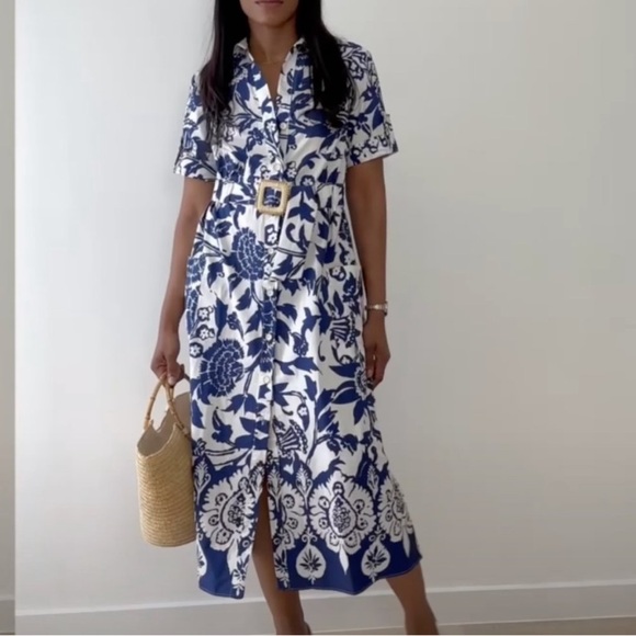 MIDI FLORAL PRINT DRESS